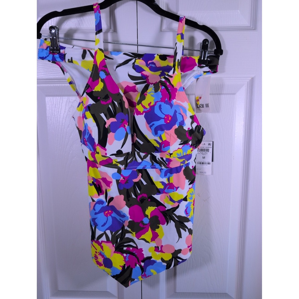 NWT Bar lll Medium Paradise Garden Swimsuit Bikini Set